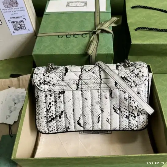 First bag ru small GG python bag shoulder Gucci Marmont 0626